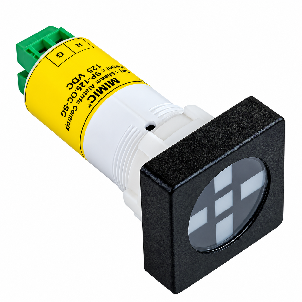 22.5mm Square LED Semaphore Indicator with Test Function